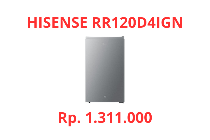 KULKAS MINI 1 PINTU HISENSE RR120D4IGN COCOK UNTUK ANAK KOST
