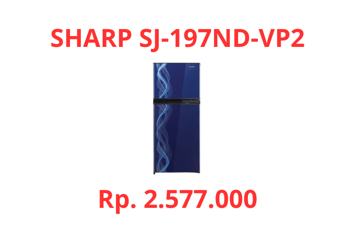 Kulkas 2 Pintu Sharp SJ-197ND VP2 VB2 Spesikasi & Harga